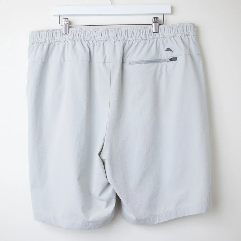 Tommy Bahama Chip Shot Pull On Shorts Mens 1XLB Gray IslandZone Big Tall Golf